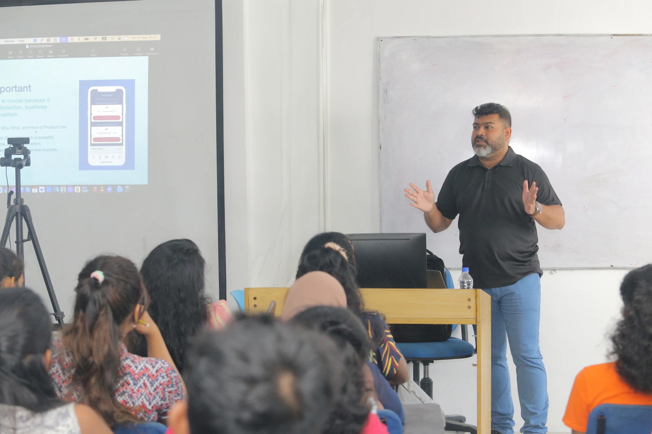 Nisal Tharanga discussing product design and user experience