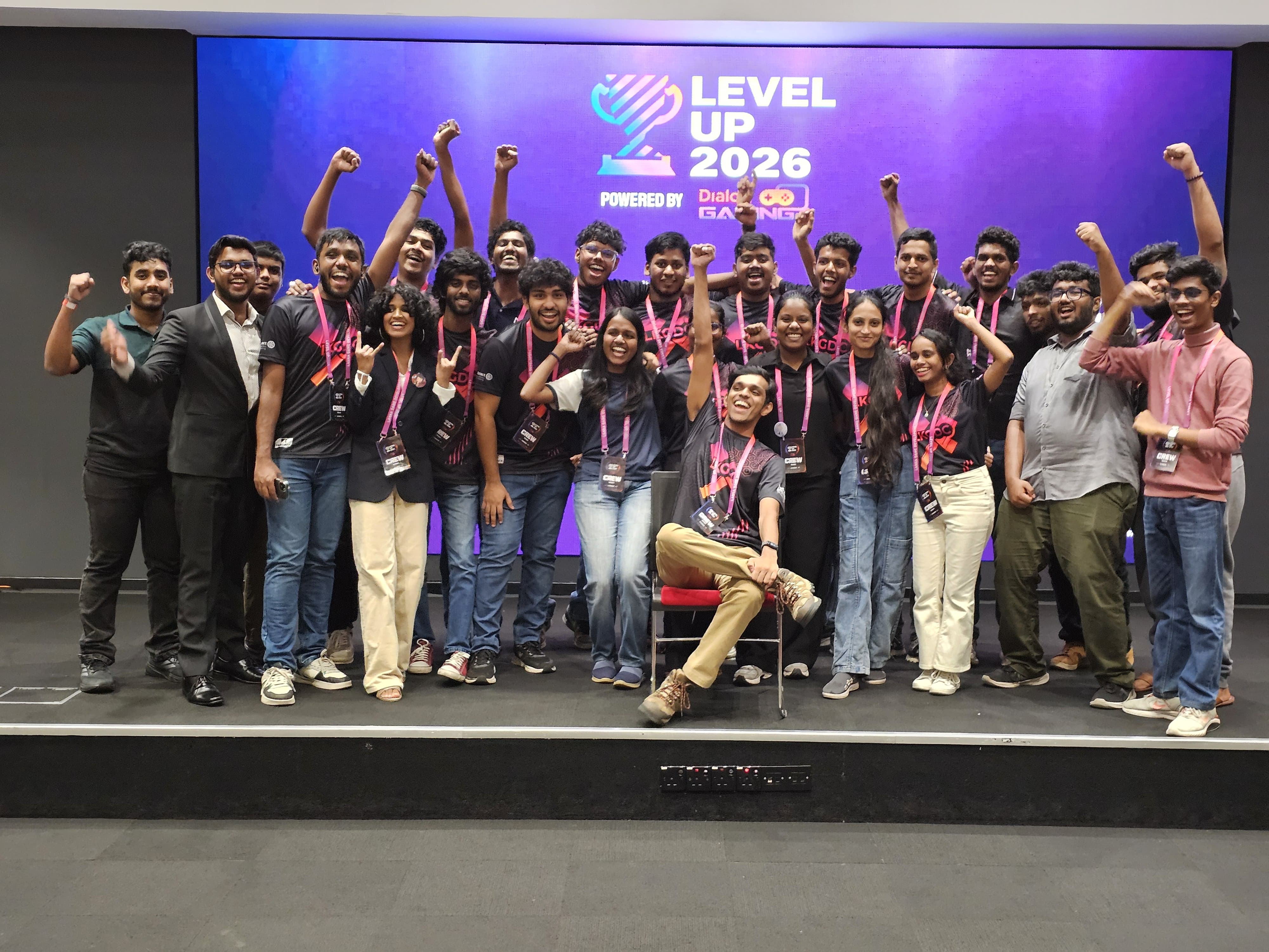 The Levelstair team celebrating at the Lanka Game Developers Conference 2026